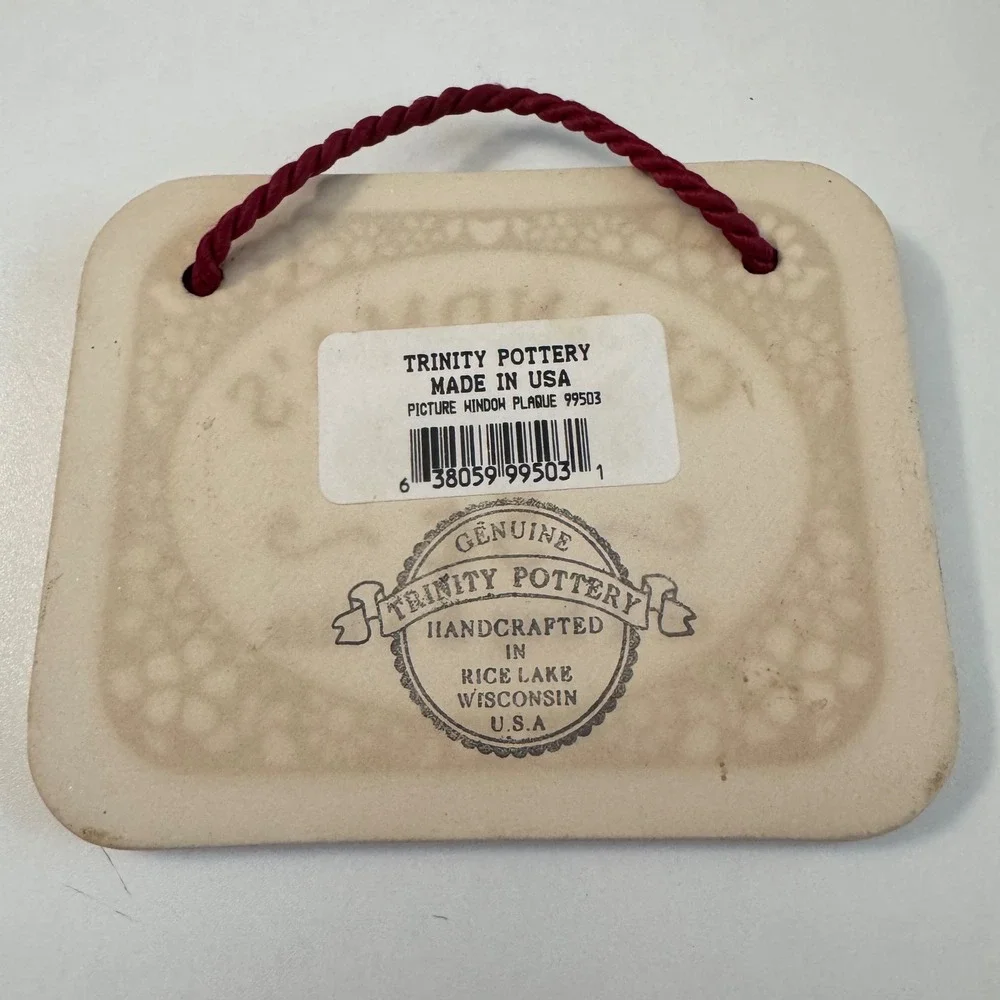 Trinity Pottery Handcrafted Ceramic Plaque Grandmas Cookies Wall Decor USA Made